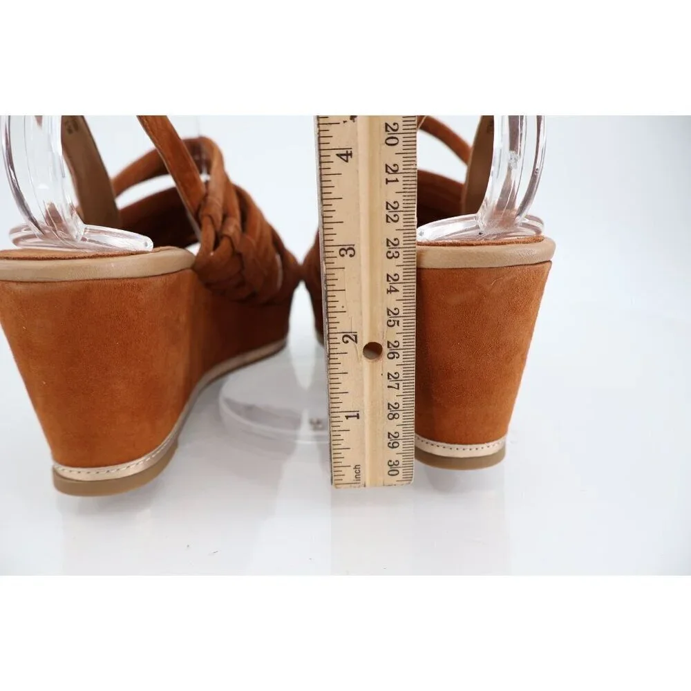 Donald J. Pliner Brown Suede Wedge Sandals